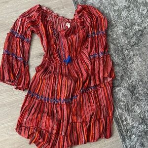 Red and Blue Striped Dress RAGA